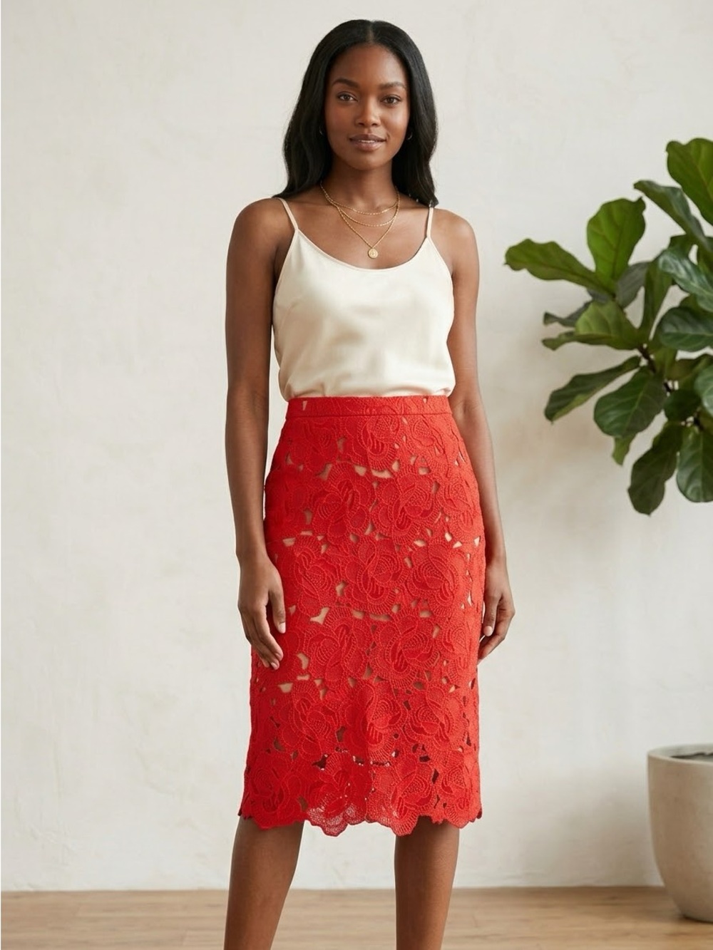 Alice + Olivia Poppy Lace Pencil Skirt Size 6/8